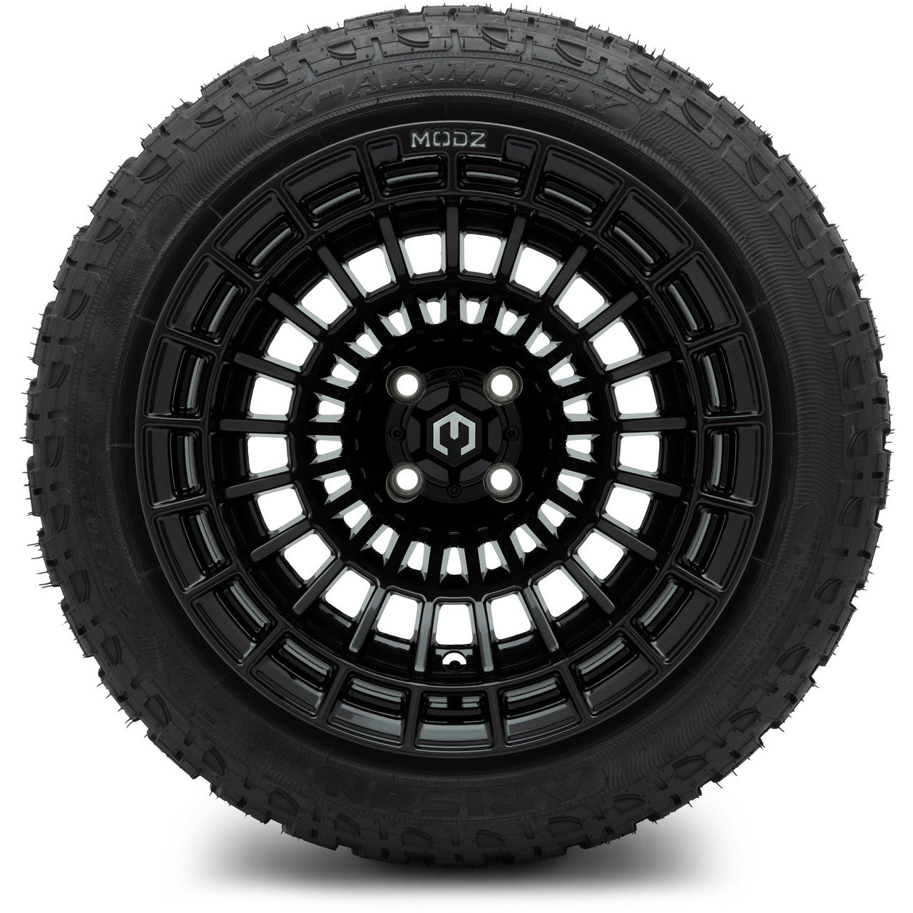 MODZ® 15x10" Felon Glossy Black - Lifted Tires and Wheels Combo