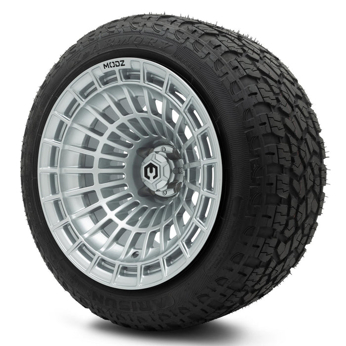 MODZ® 15x10" Felon Silver - Lifted Tires and Wheels Combo
