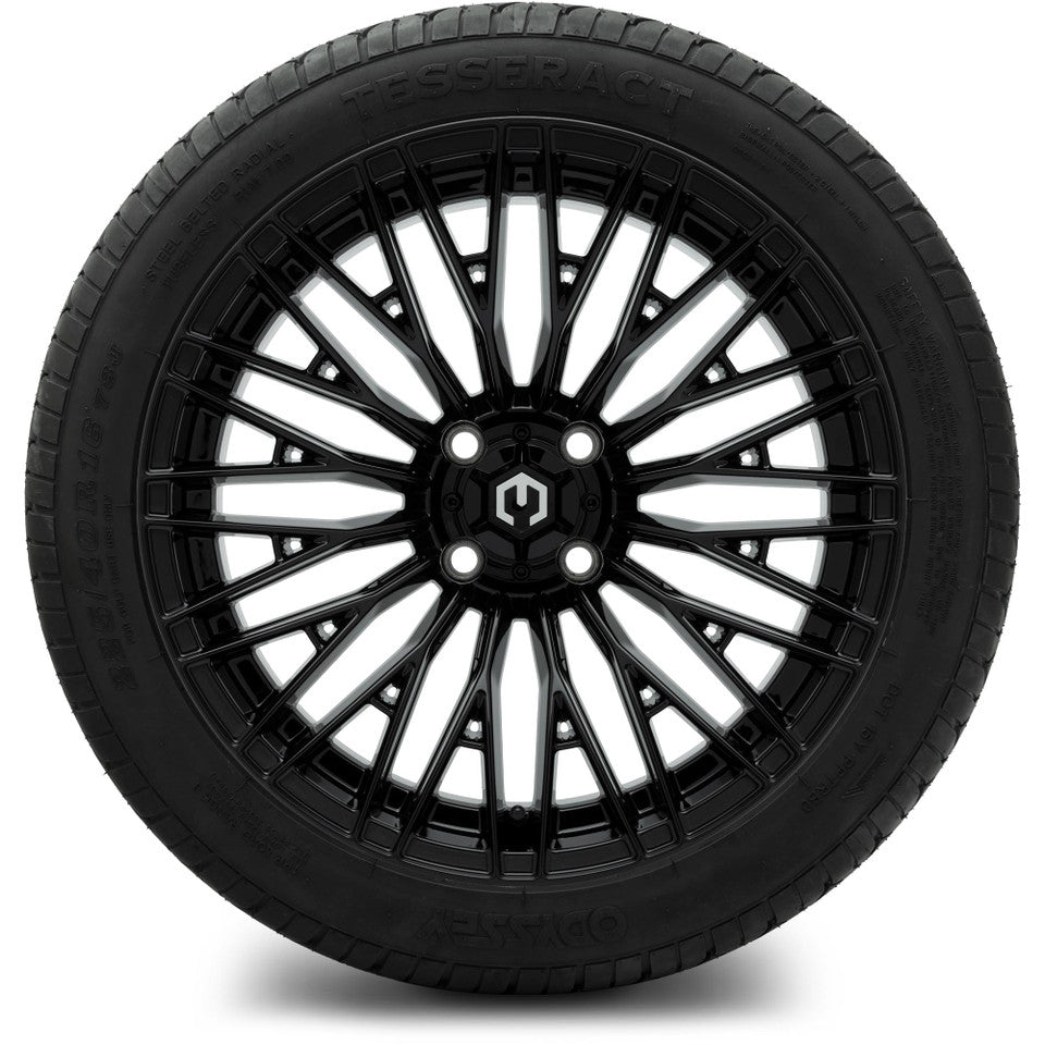 MODZ® 16" Reaper Glossy Black - Low Profile Tires and Wheels Combo
