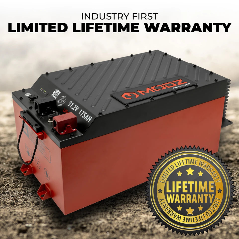 MODZ® Universal 48 Volt (51.2V) 175Ah Blade Lithium Golf Cart Battery Bundle with Built-In Heater