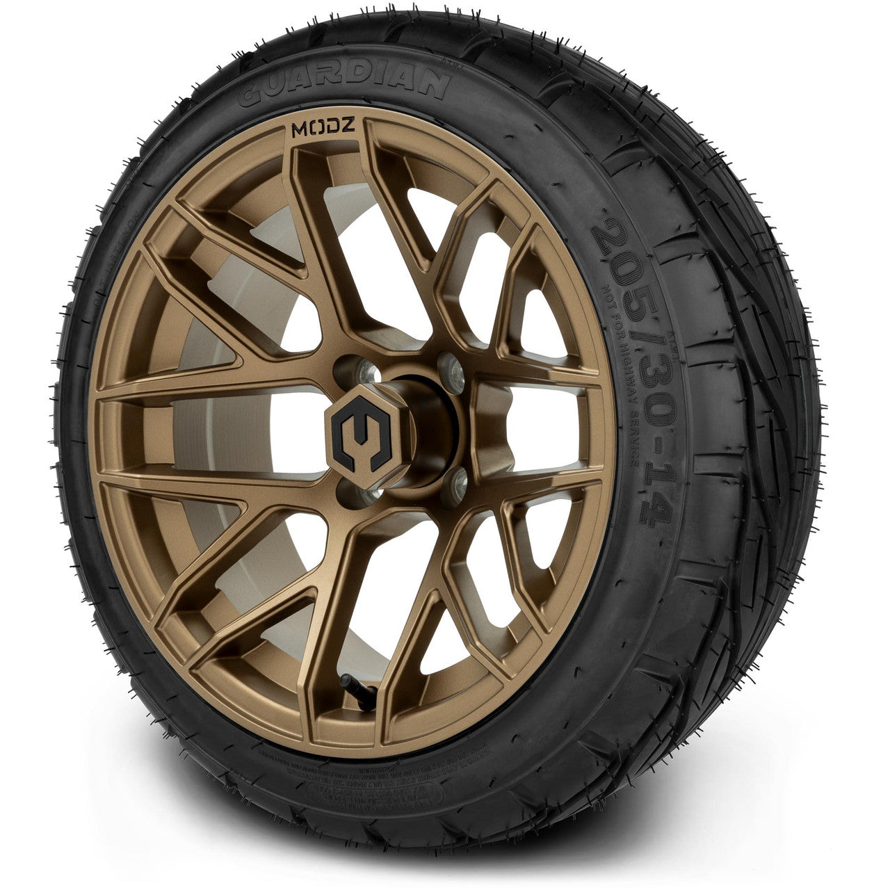 MODZ® 14" Matrix Matte Bronze - LowPro Street Tire and Wheels Combo