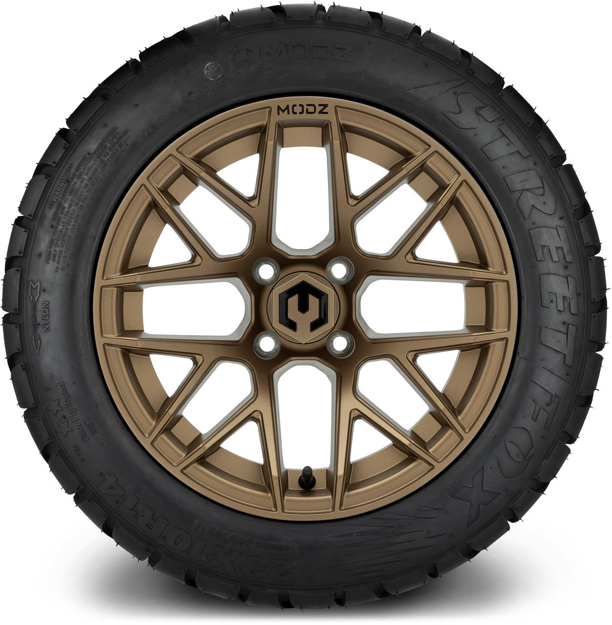 MODZ® 14" Matrix Matte Bronze - Lifted Tires and Wheels Combo