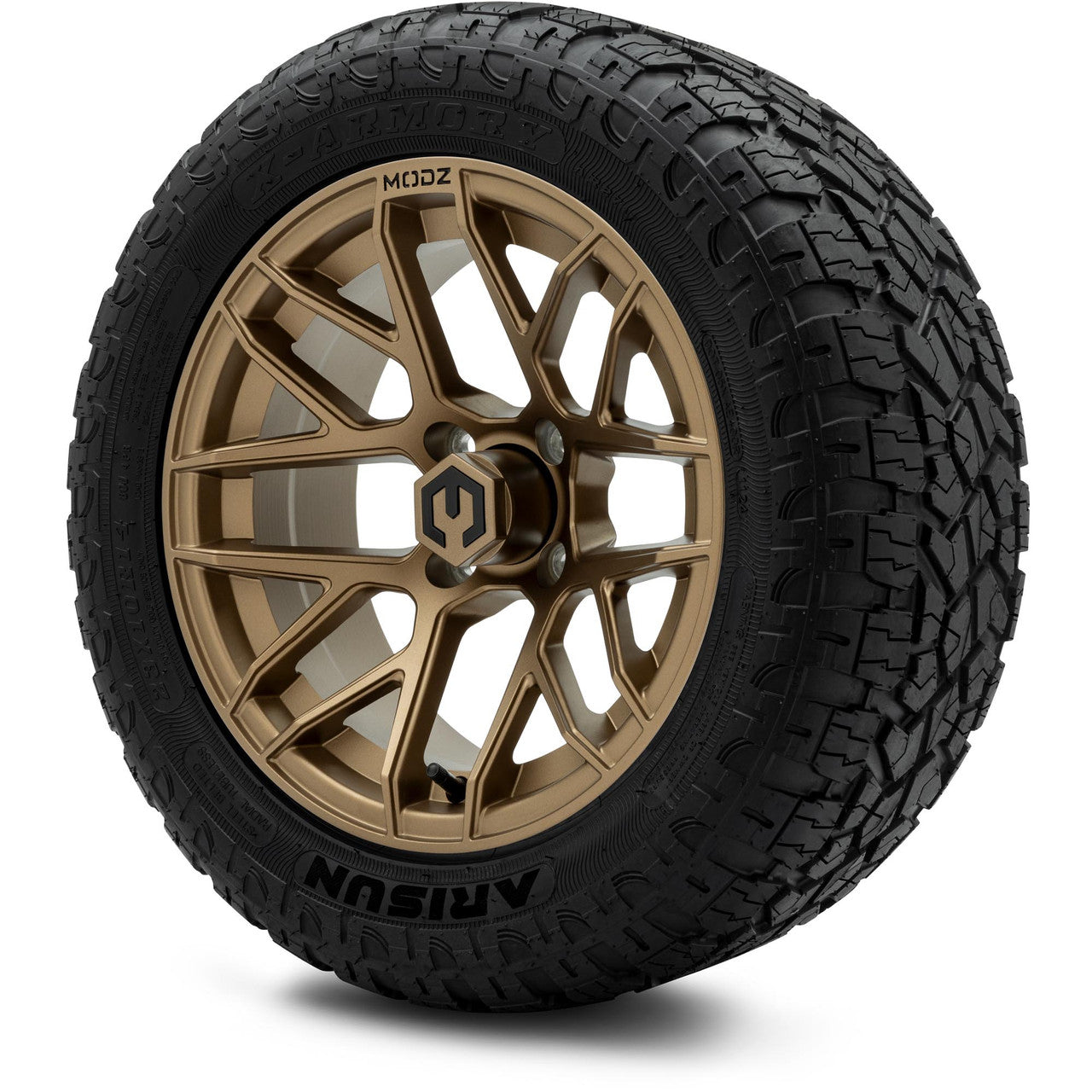 MODZ® 14" Matrix Matte Bronze - Lifted Tires and Wheels Combo
