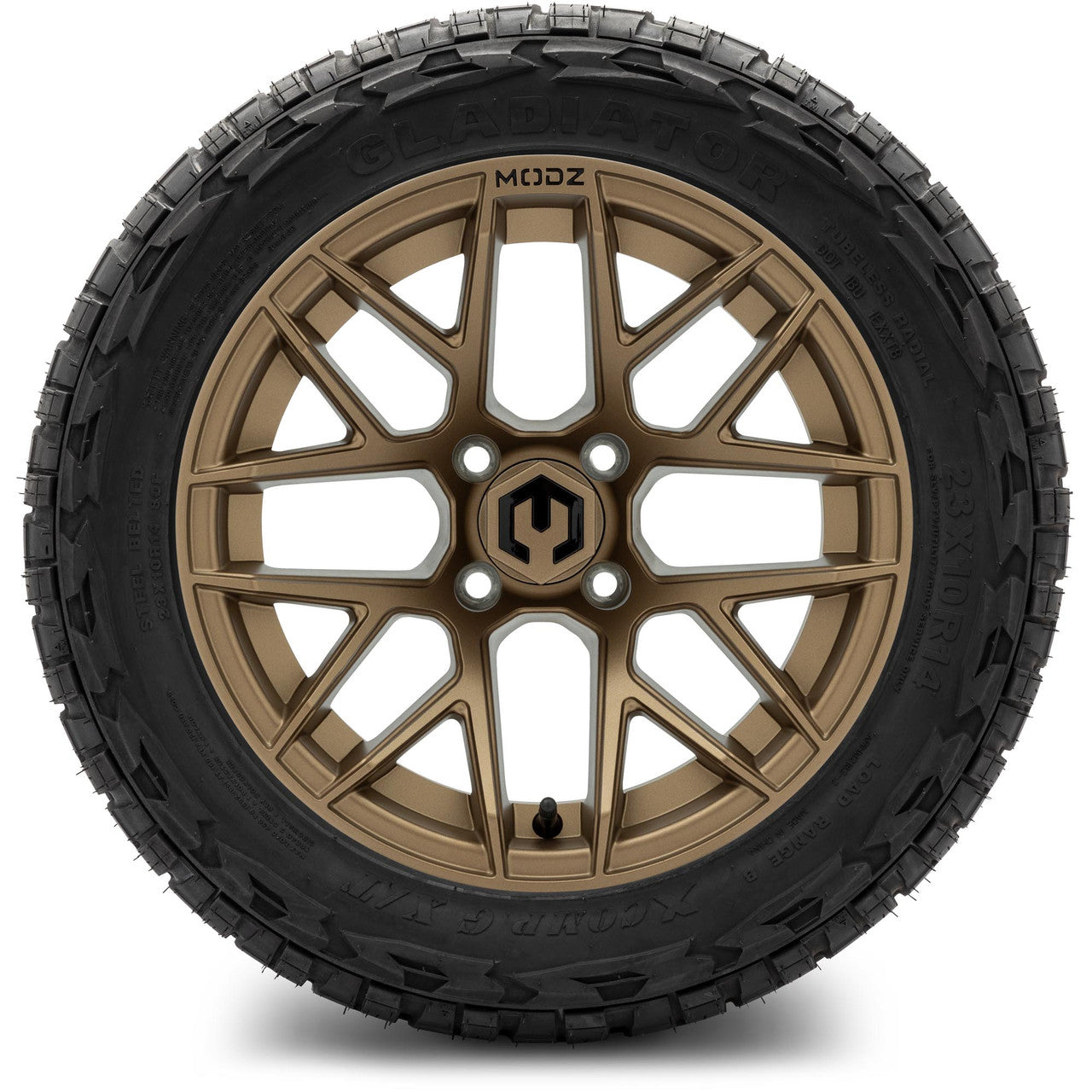 MODZ® 14" Matrix Matte Bronze - Lifted Tires and Wheels Combo