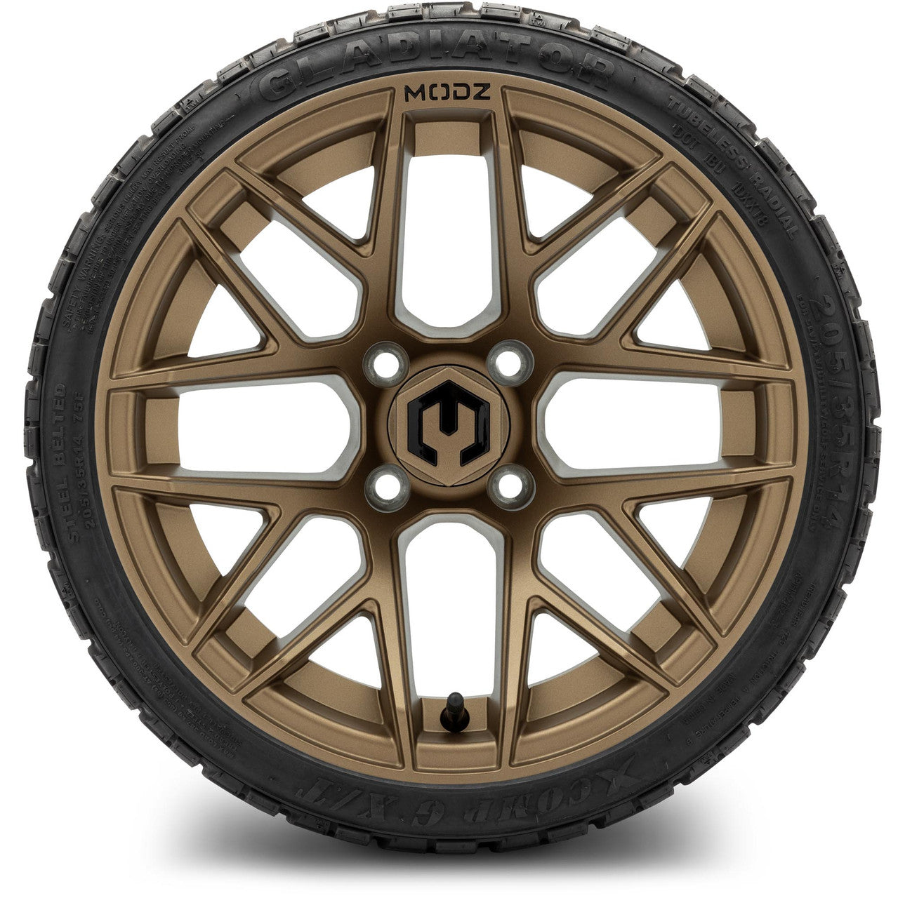 MODZ® 14" Matrix Matte Bronze - LowPro Street Tire and Wheels Combo