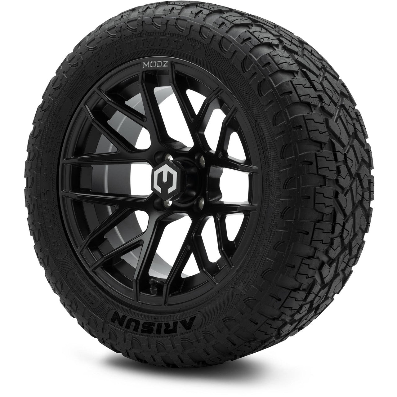 MODZ® 14" Matrix Matte Black - Lifted Tires and Wheels Combo