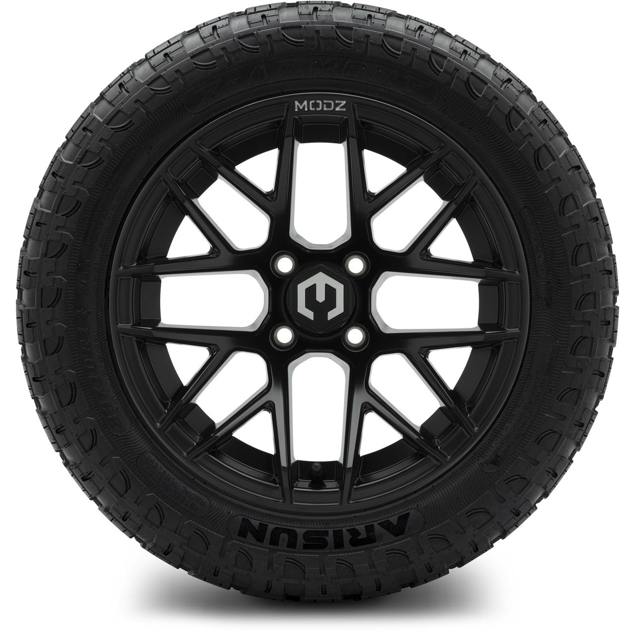 MODZ® 14" Matrix Matte Black - Lifted Tires and Wheels Combo