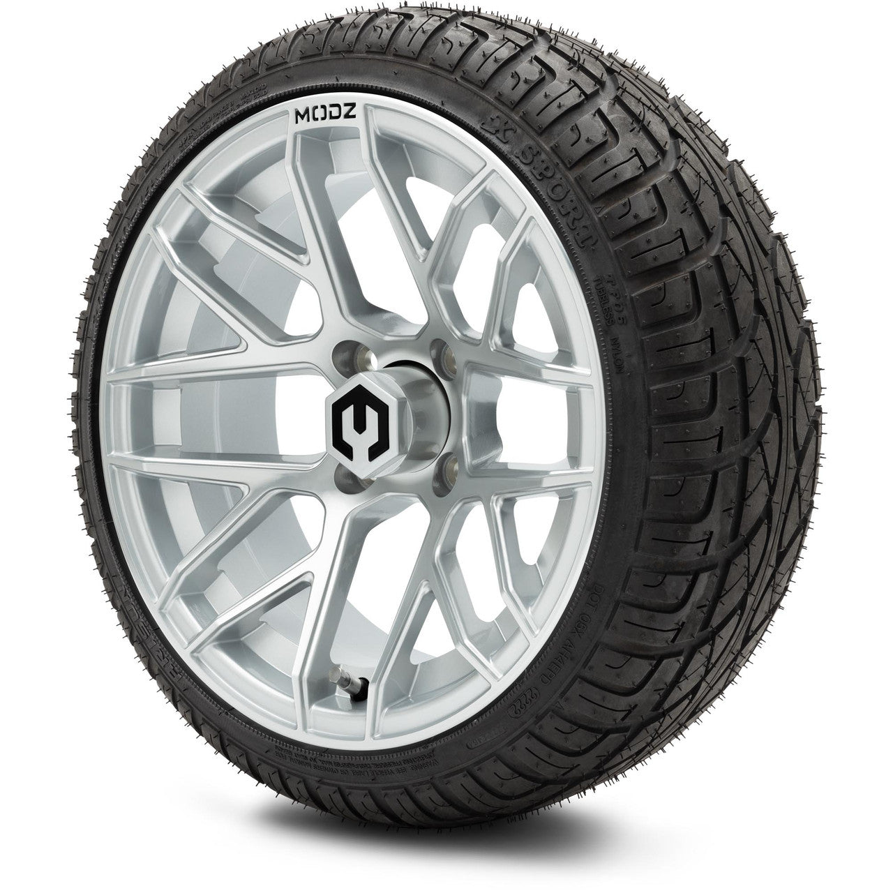 MODZ® 14" Matrix Silver - LowPro Street Tire and Wheels Combo