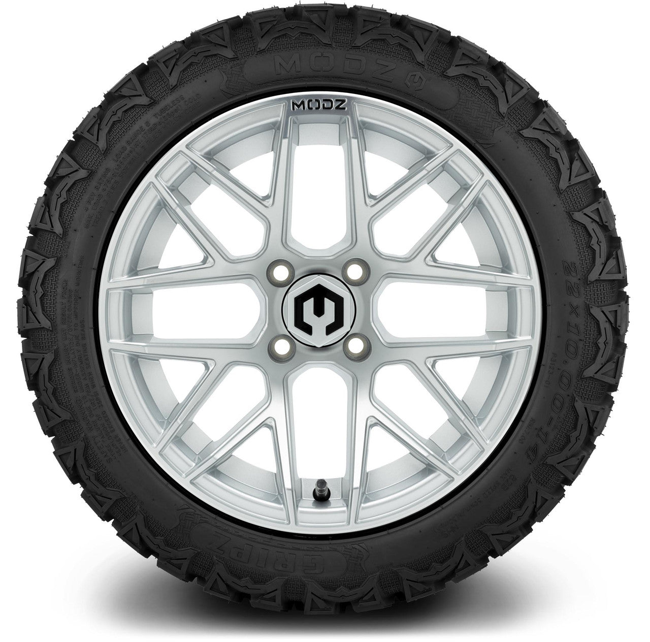 MODZ® 14" Matrix Silver - Lifted Tires and Wheels Combo