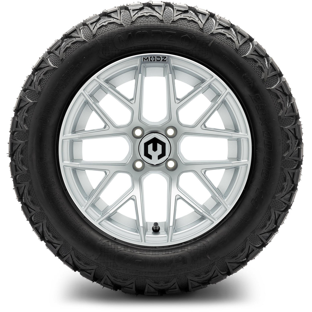 MODZ® 14" Matrix Silver - Lifted Tires and Wheels Combo