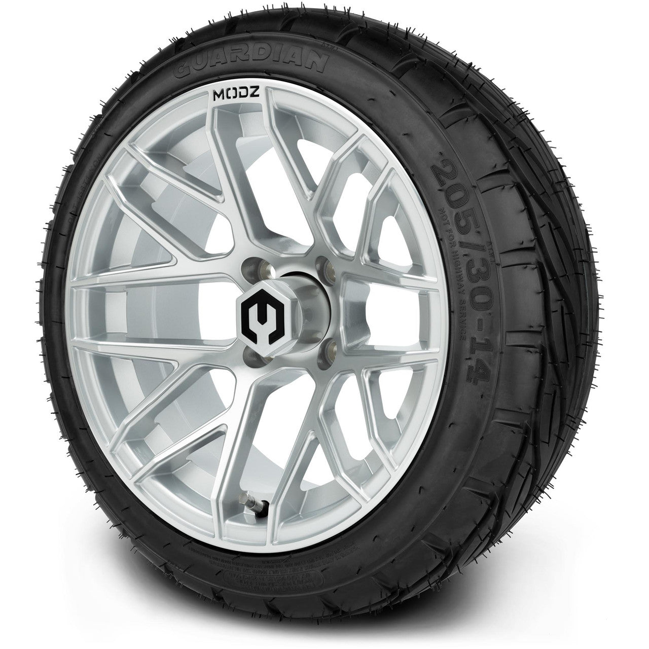 MODZ® 14" Matrix Silver - LowPro Street Tire and Wheels Combo