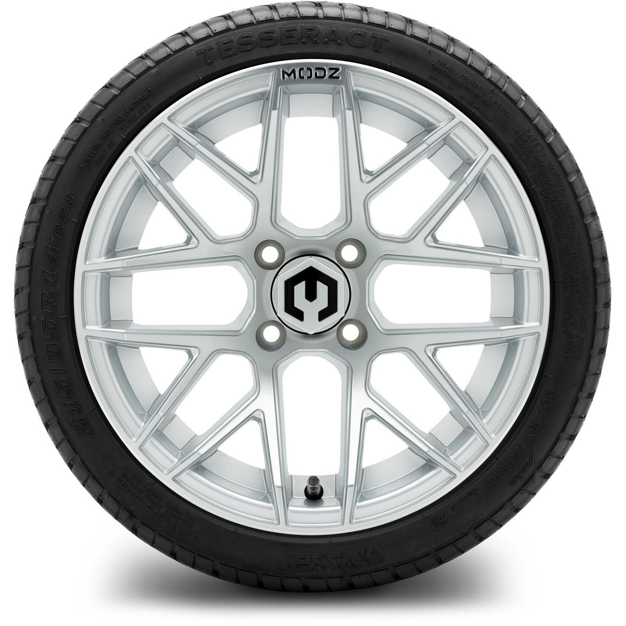 MODZ® 14" Matrix Silver - LowPro Street Tire and Wheels Combo