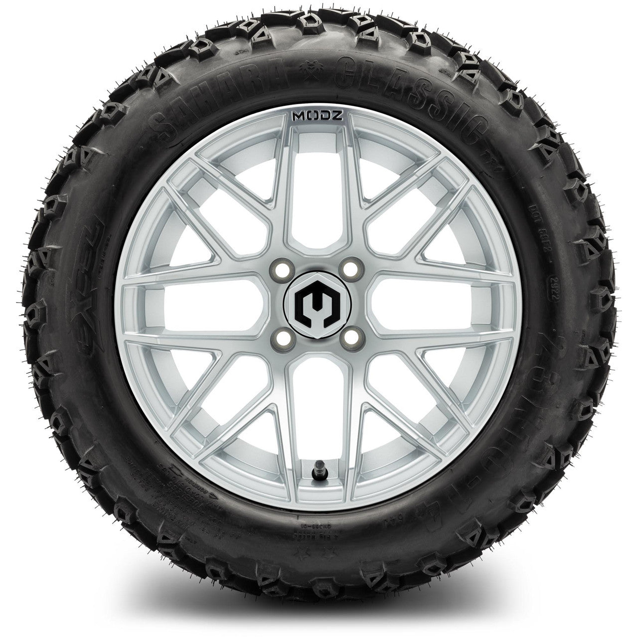 MODZ® 14" Matrix Silver - Lifted Tires and Wheels Combo