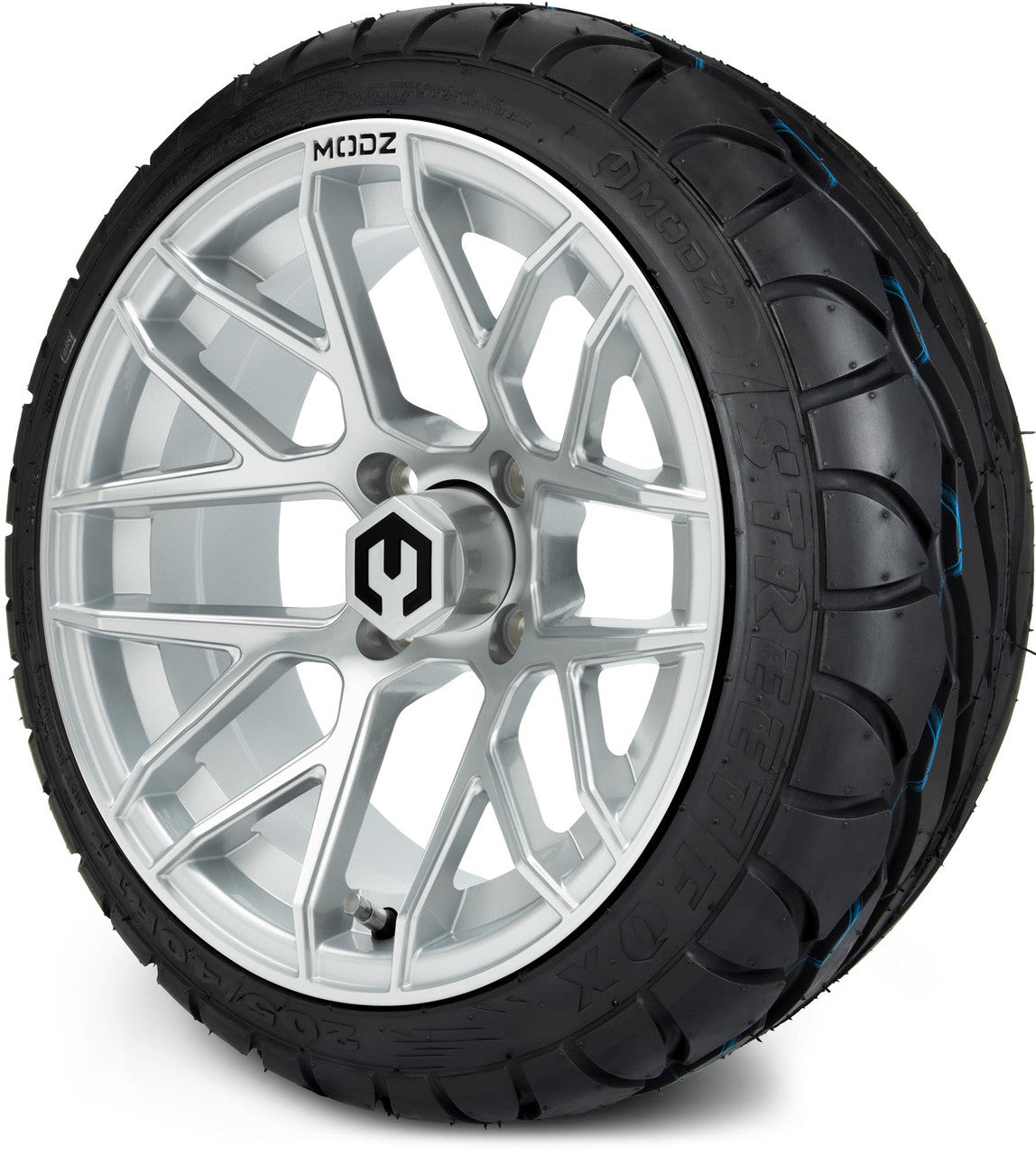 MODZ® 14" Matrix Silver - LowPro Street Tire and Wheels Combo