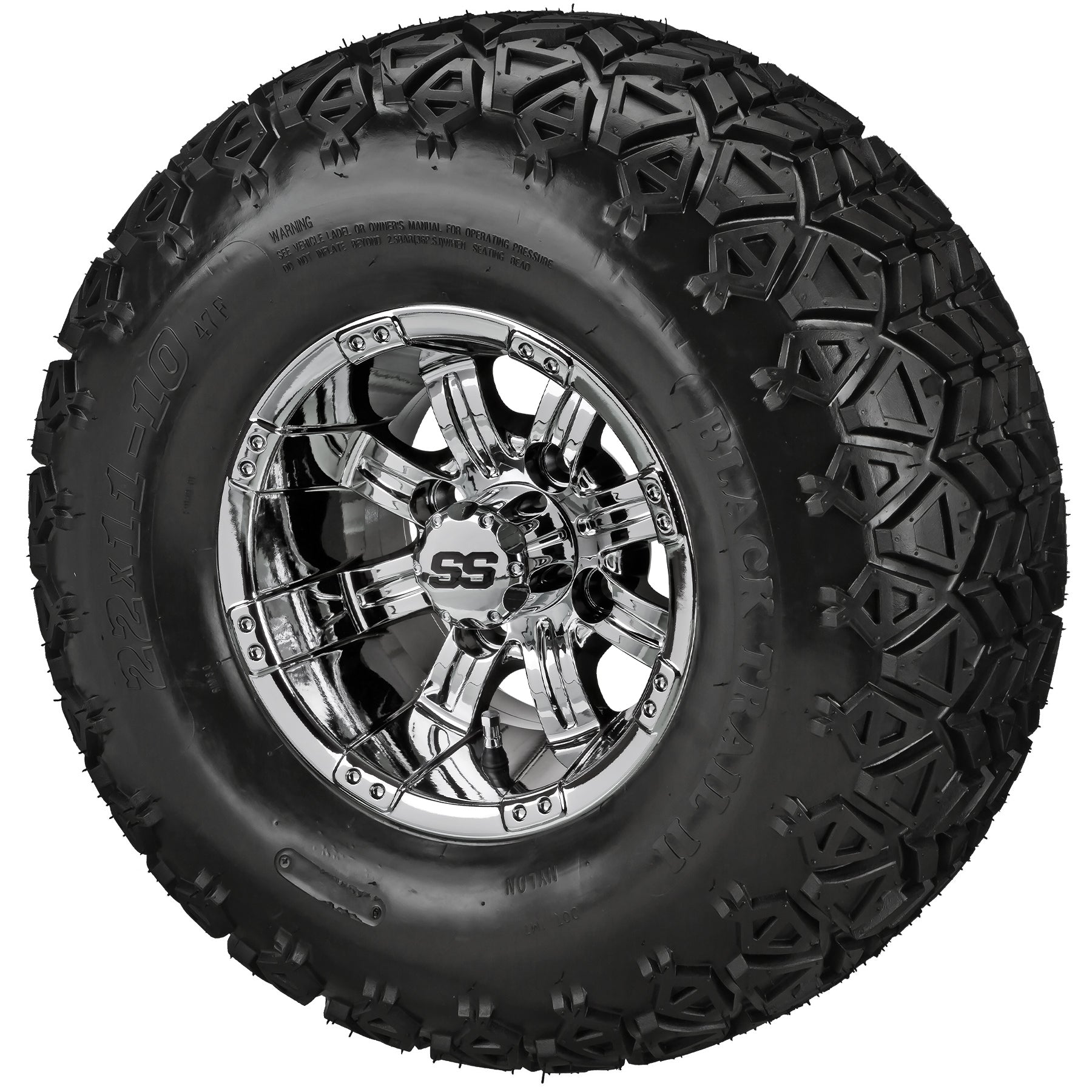 LSI 10' Casino Mirror Wheel and Lifted Tire Combo