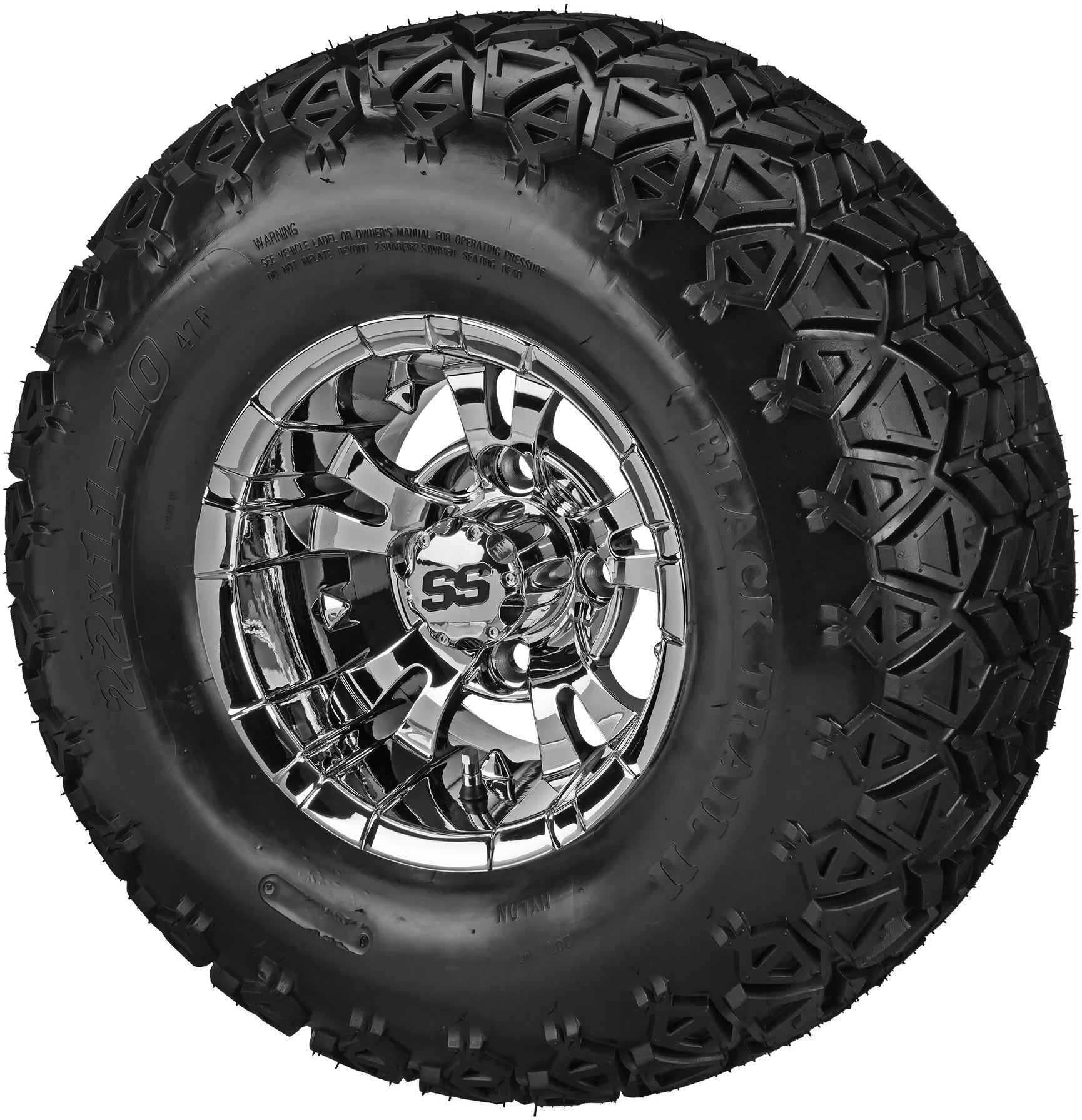LSI 10' Warlock Mirror Wheel and Lifted Tire Combo