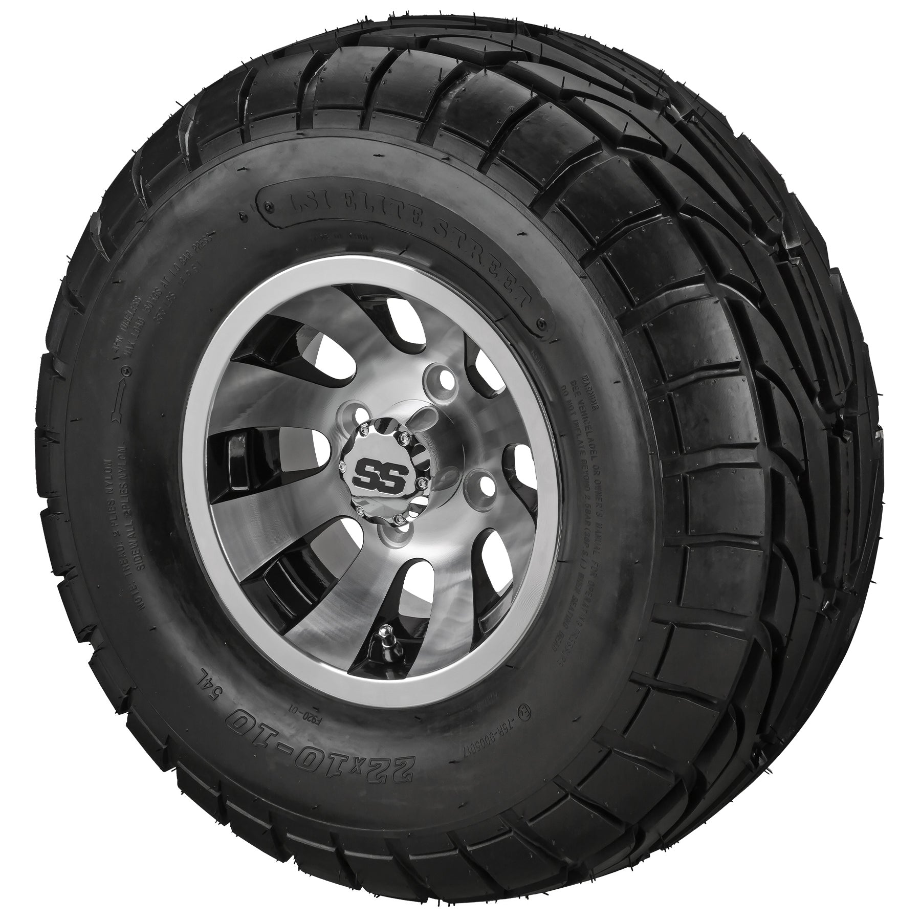 LSI 10' Gunslinger Black & Machined Wheel and Lifted Tire Combo