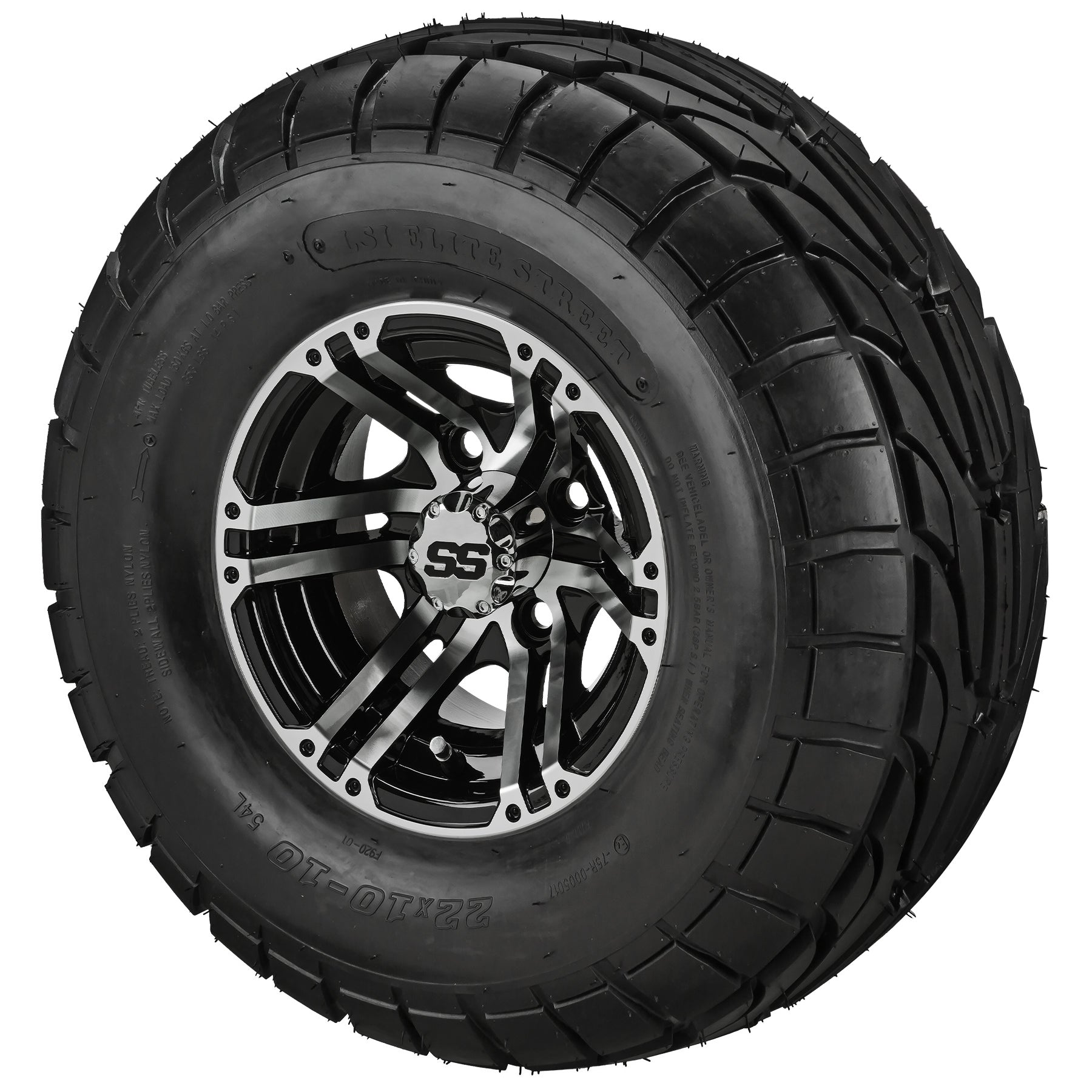 LSI 10' Yukon Black & Machined Wheel and Lifted Tire Combo