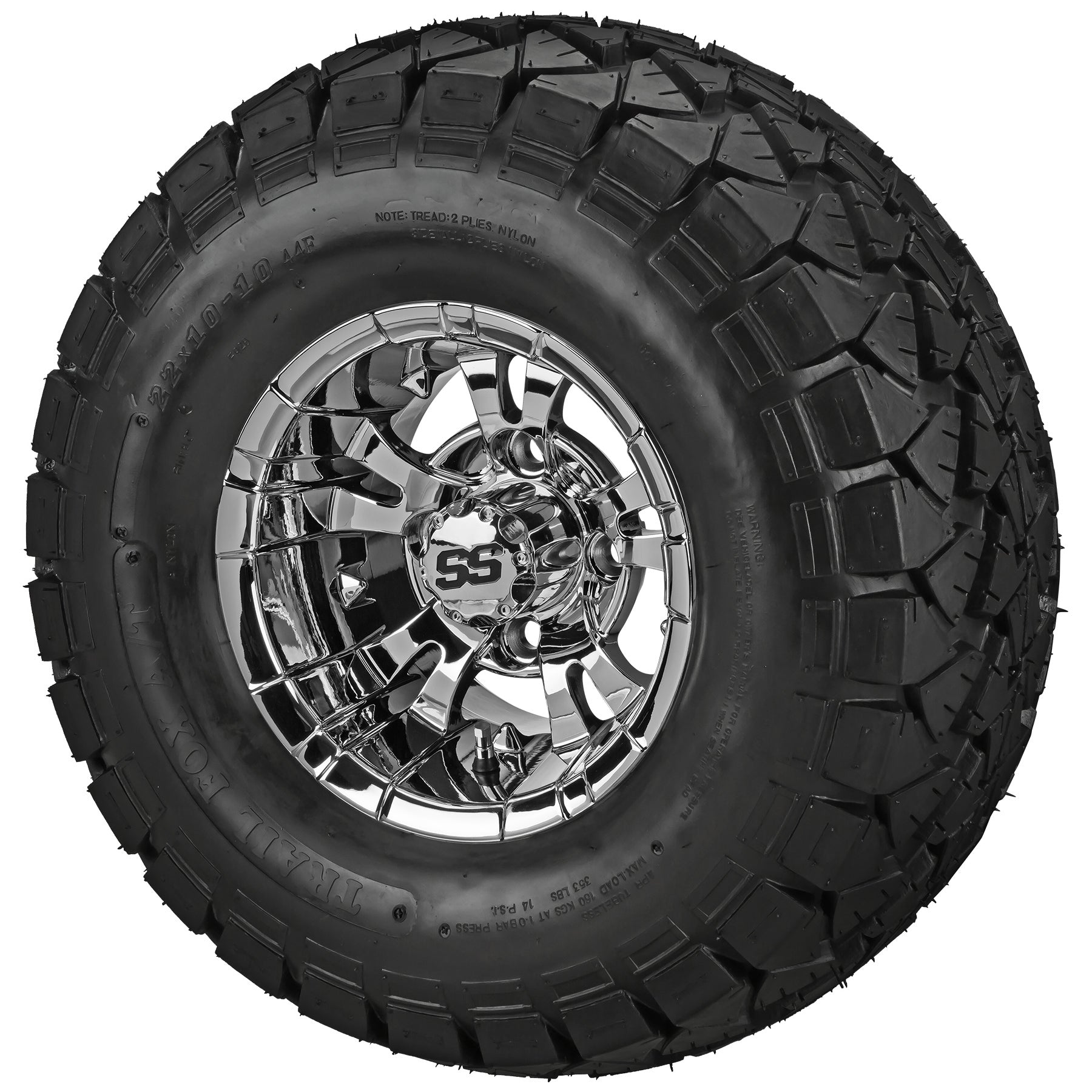 LSI 10' Warlock Mirror Wheel and Lifted Tire Combo