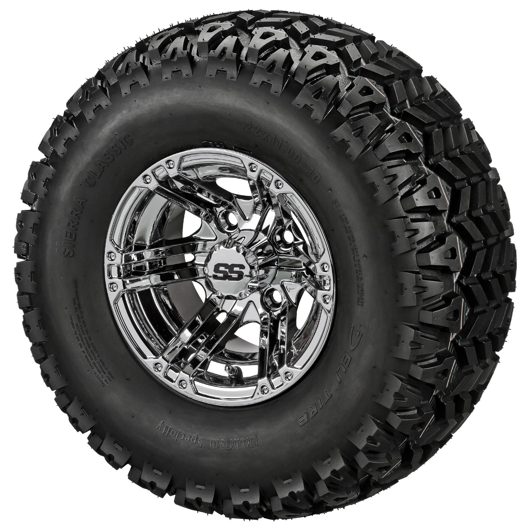LSI 10' Yukon Mirror Wheel and Lifted Tire Combo