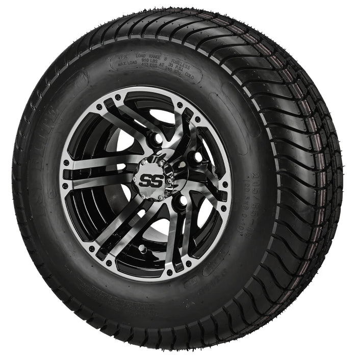 LSI 10' Yukon Black & Machined Wheel and Low Profile Tire Combo