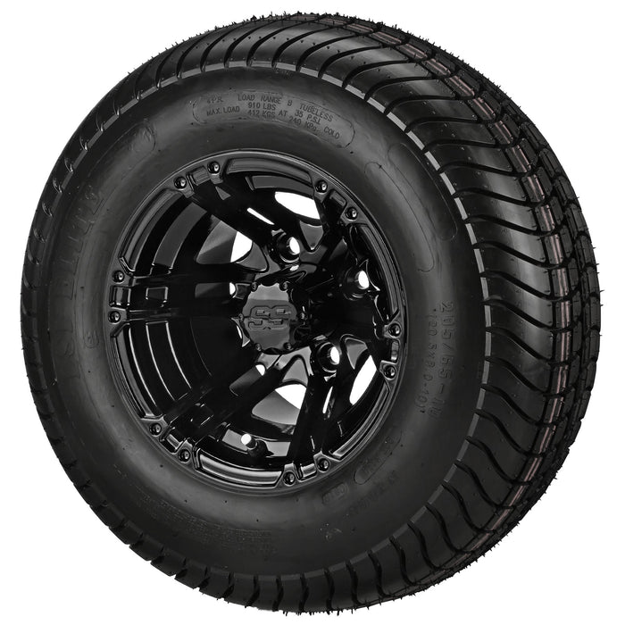LSI 10' Yukon Gloss Black Wheel and Low Profile Tire Combo