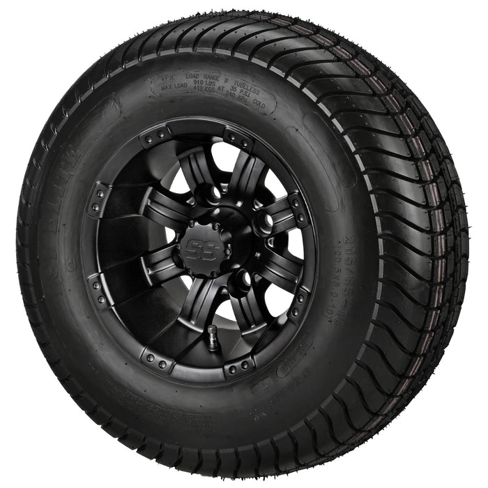 LSI 10' Casino Matte Black Wheel and Low Profile Tire Combo