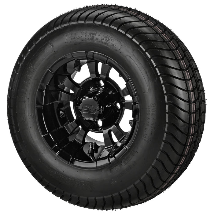 LSI 10' Warlock Gloss Black Wheel and Low Profile Tire Combo