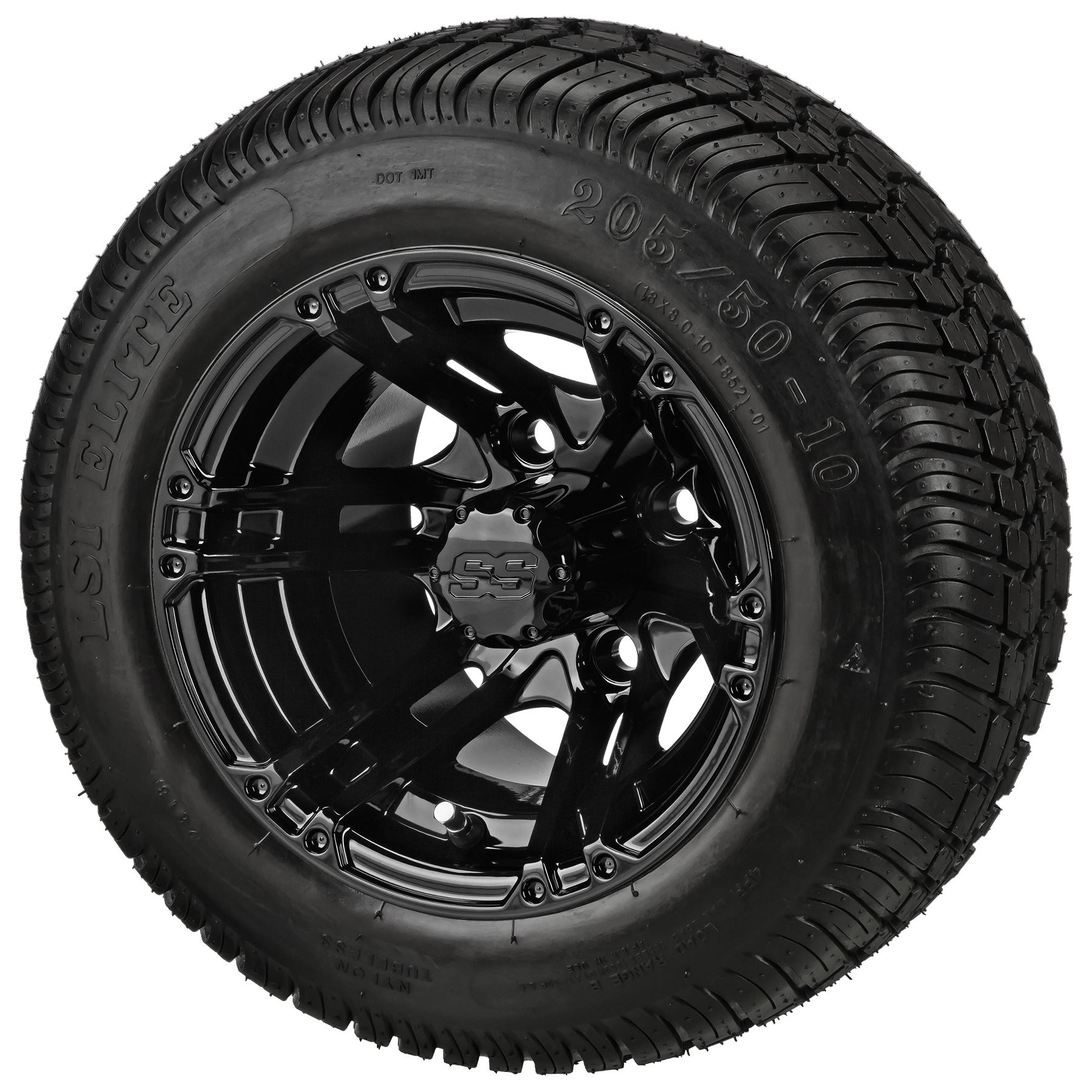 LSI 10' Yukon Gloss Black Wheel and Low Profile Tire Combo