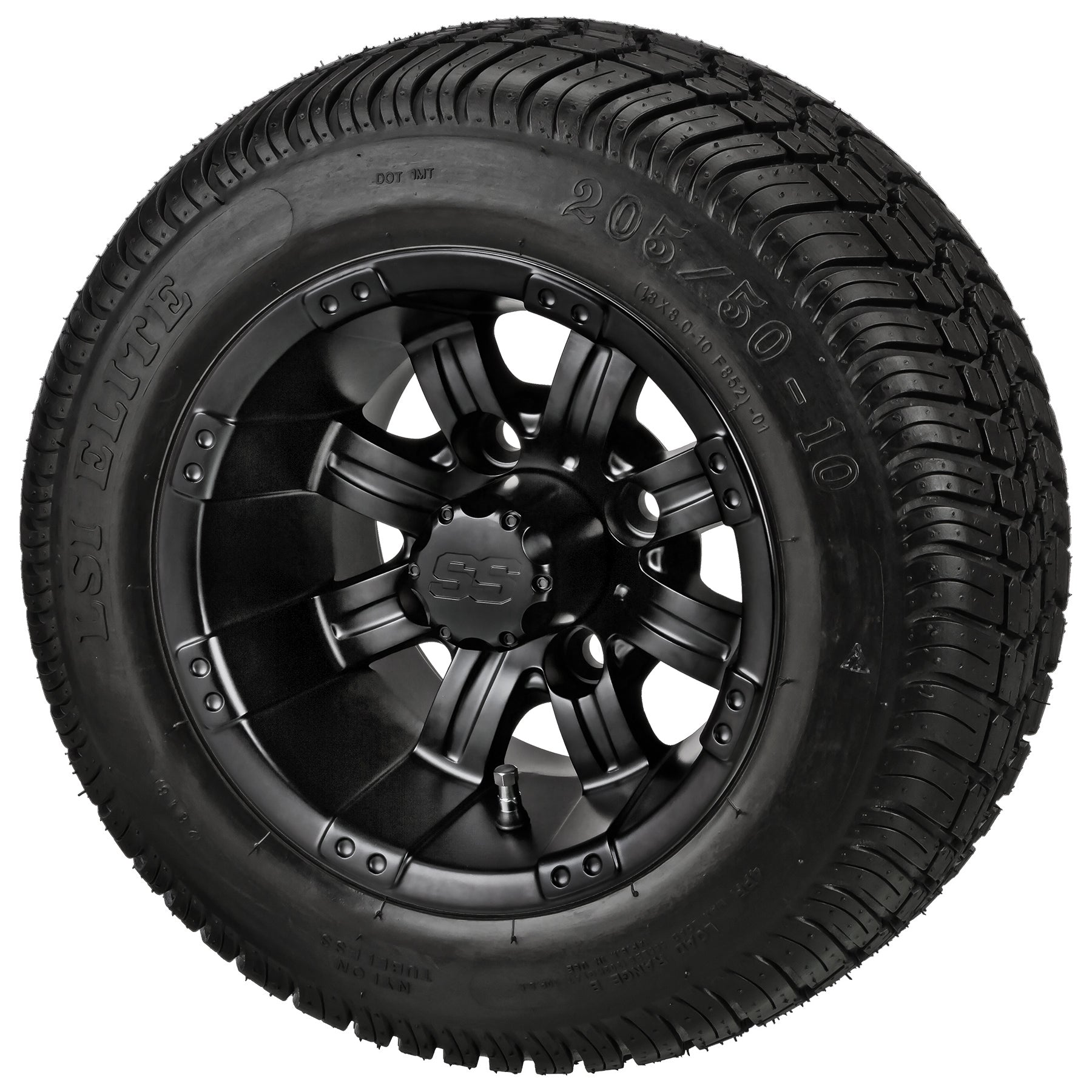 LSI 10' Casino Matte Black Wheel and Low Profile Tire Combo
