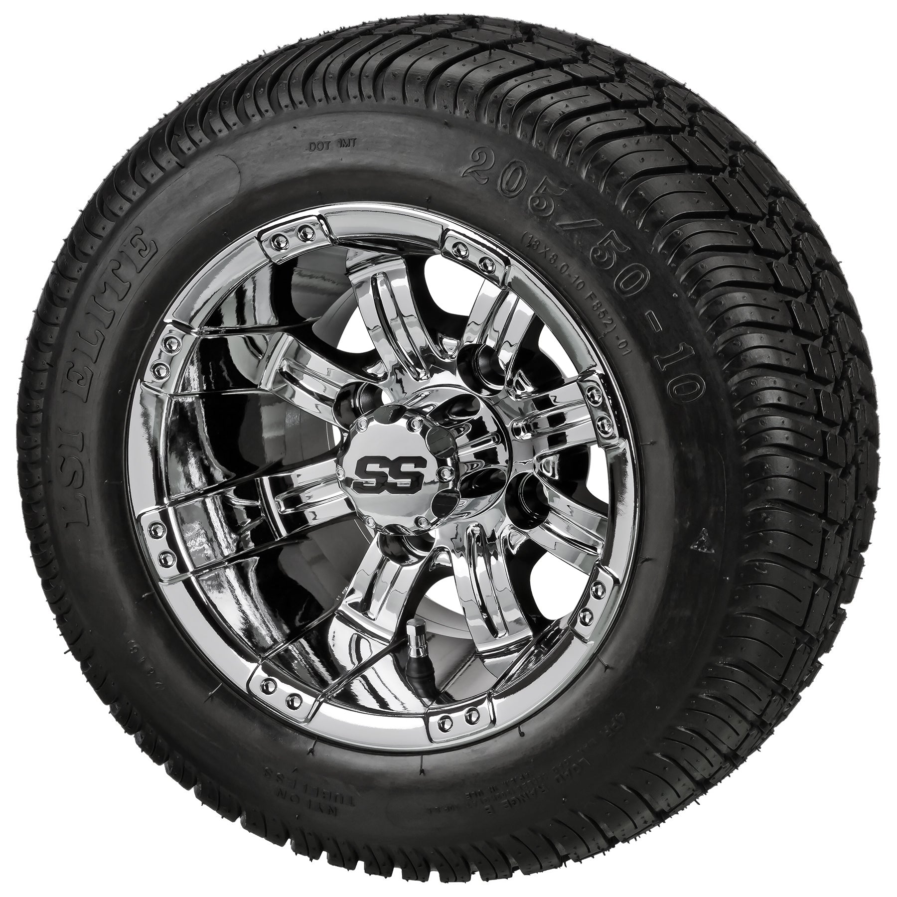 LSI 10' Casino Mirror Wheel and Low Profile Tire Combo