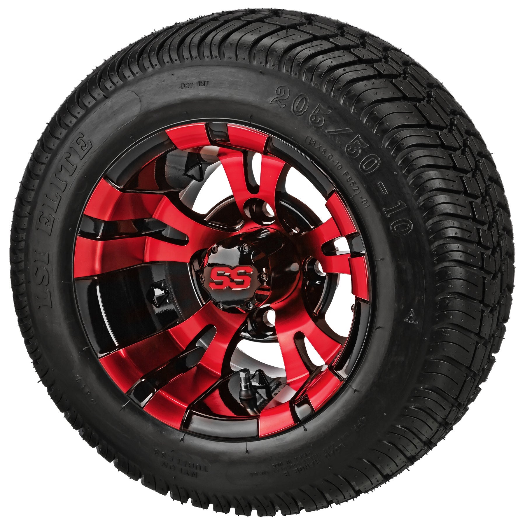 LSI 10' Warlock Black & Red Wheel and Low Profile Tire Combo