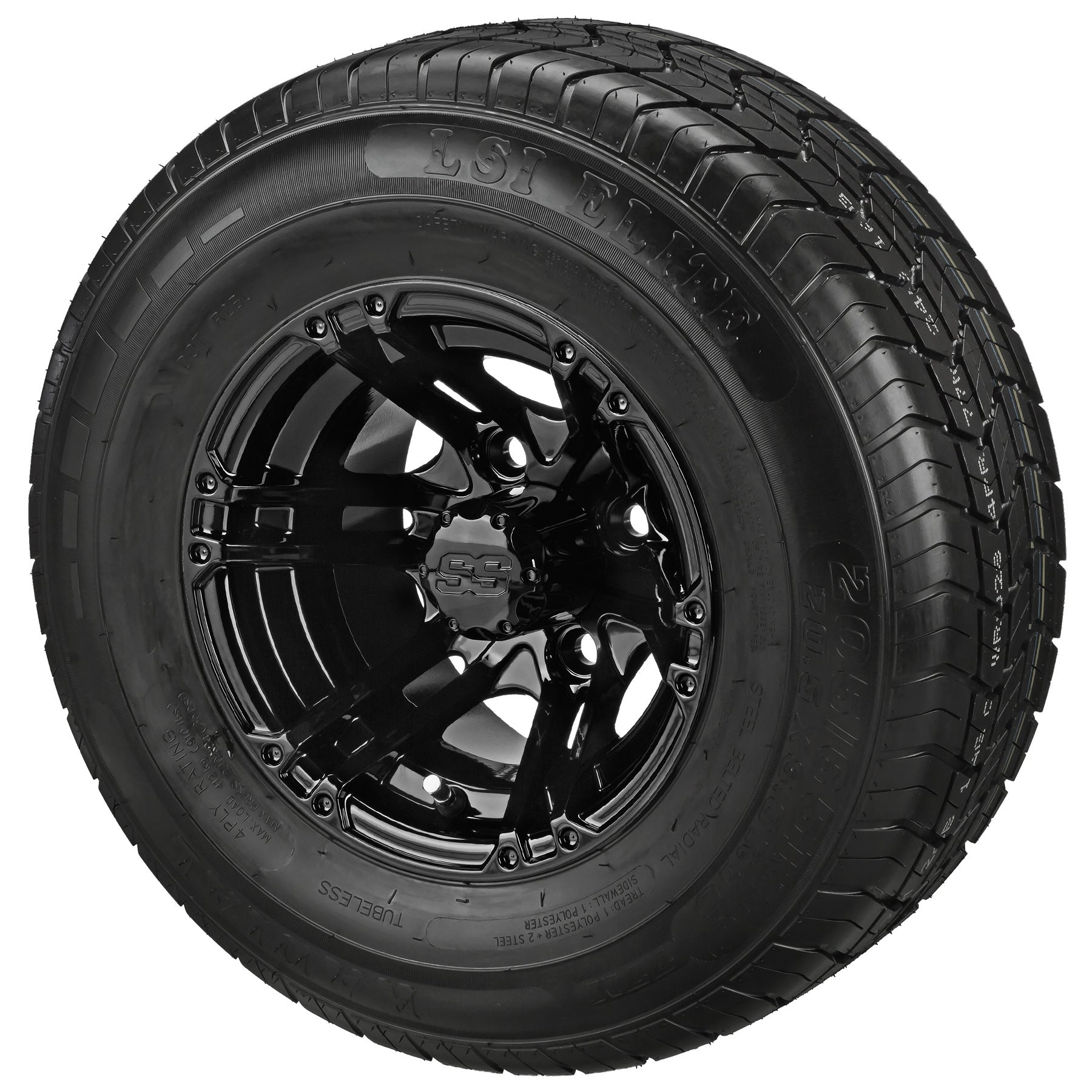 LSI 10' Yukon Gloss Black Wheel and Low Profile Tire Combo