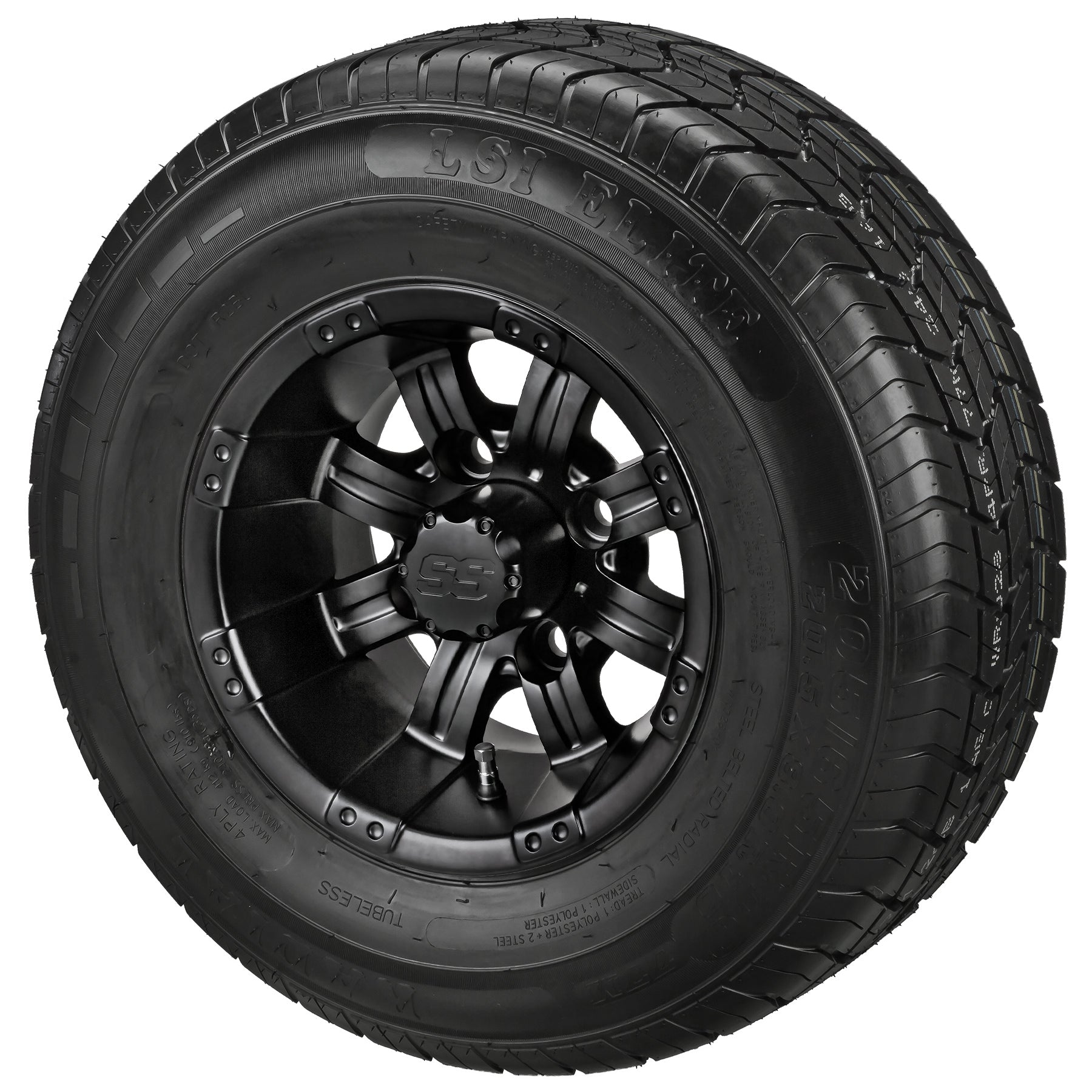 LSI 10' Casino Matte Black Wheel and Low Profile Tire Combo