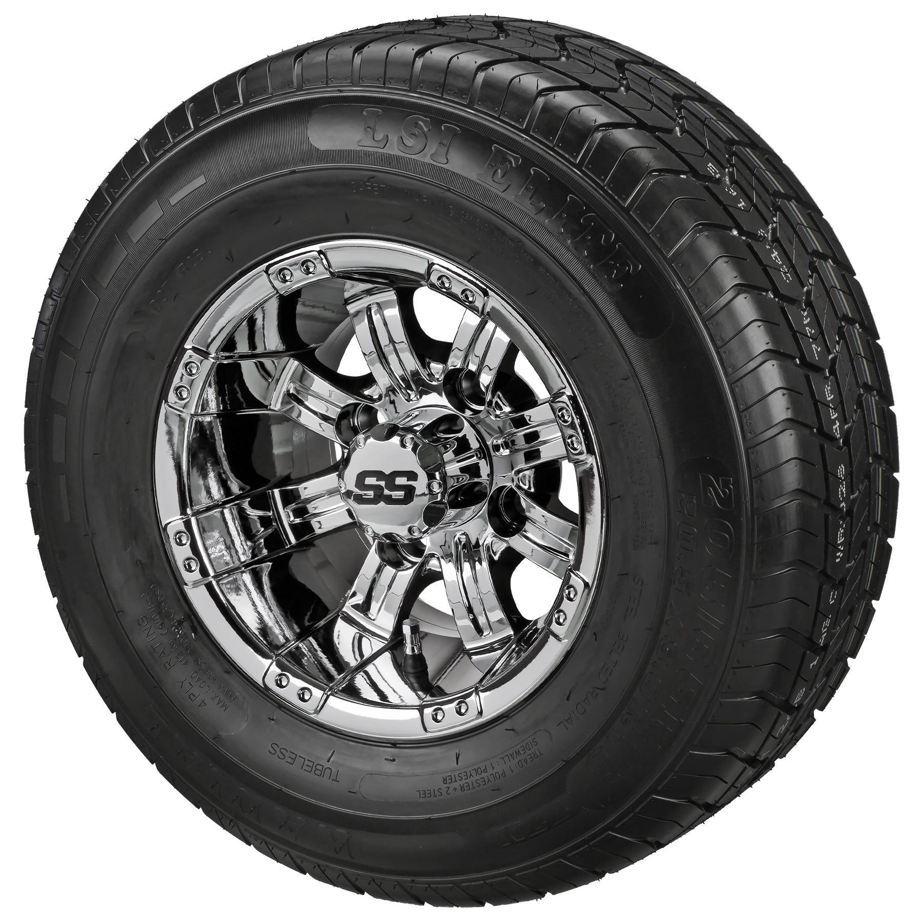 LSI 10' Casino Mirror Wheel and Low Profile Tire Combo