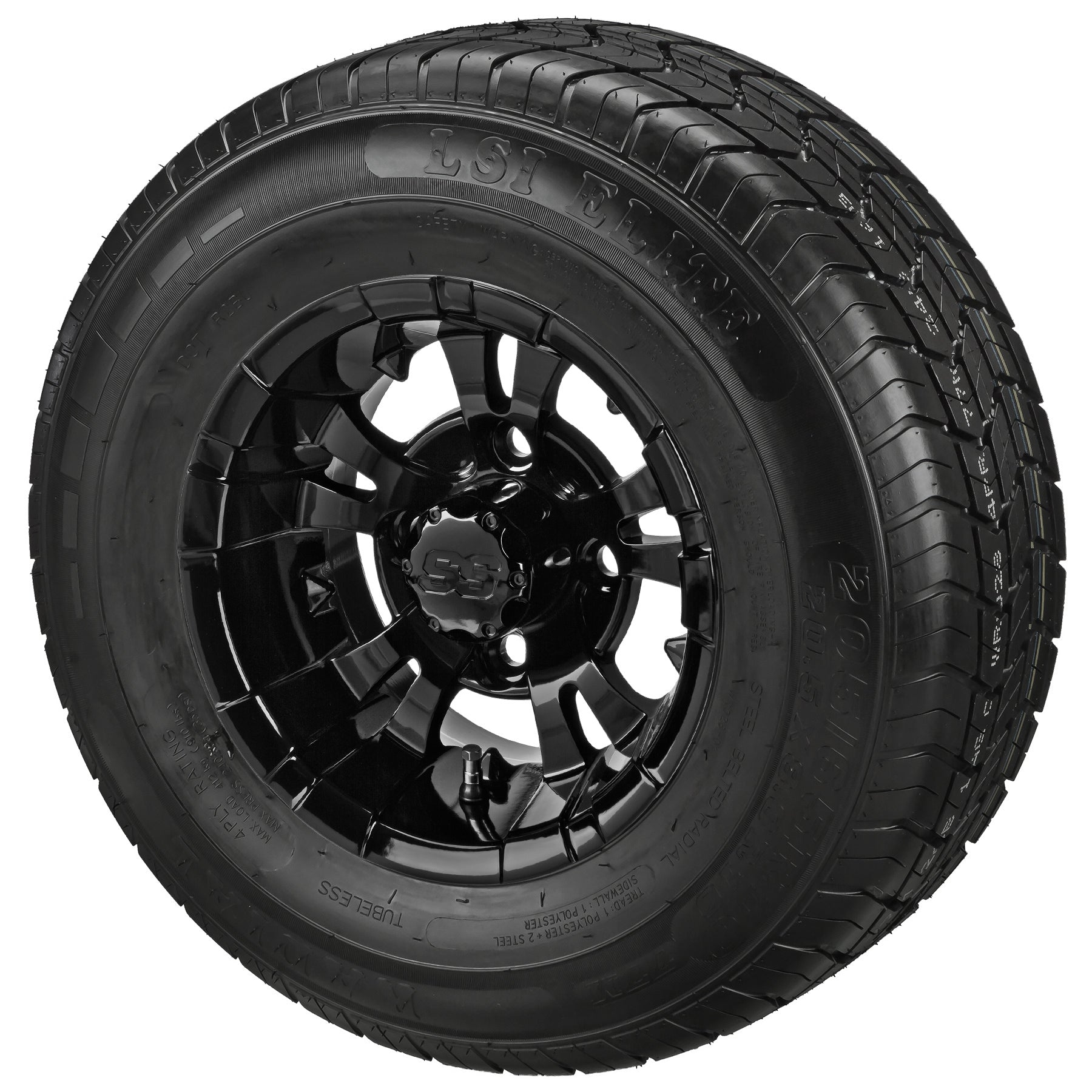 LSI 10' Warlock Gloss Black Wheel and Low Profile Tire Combo