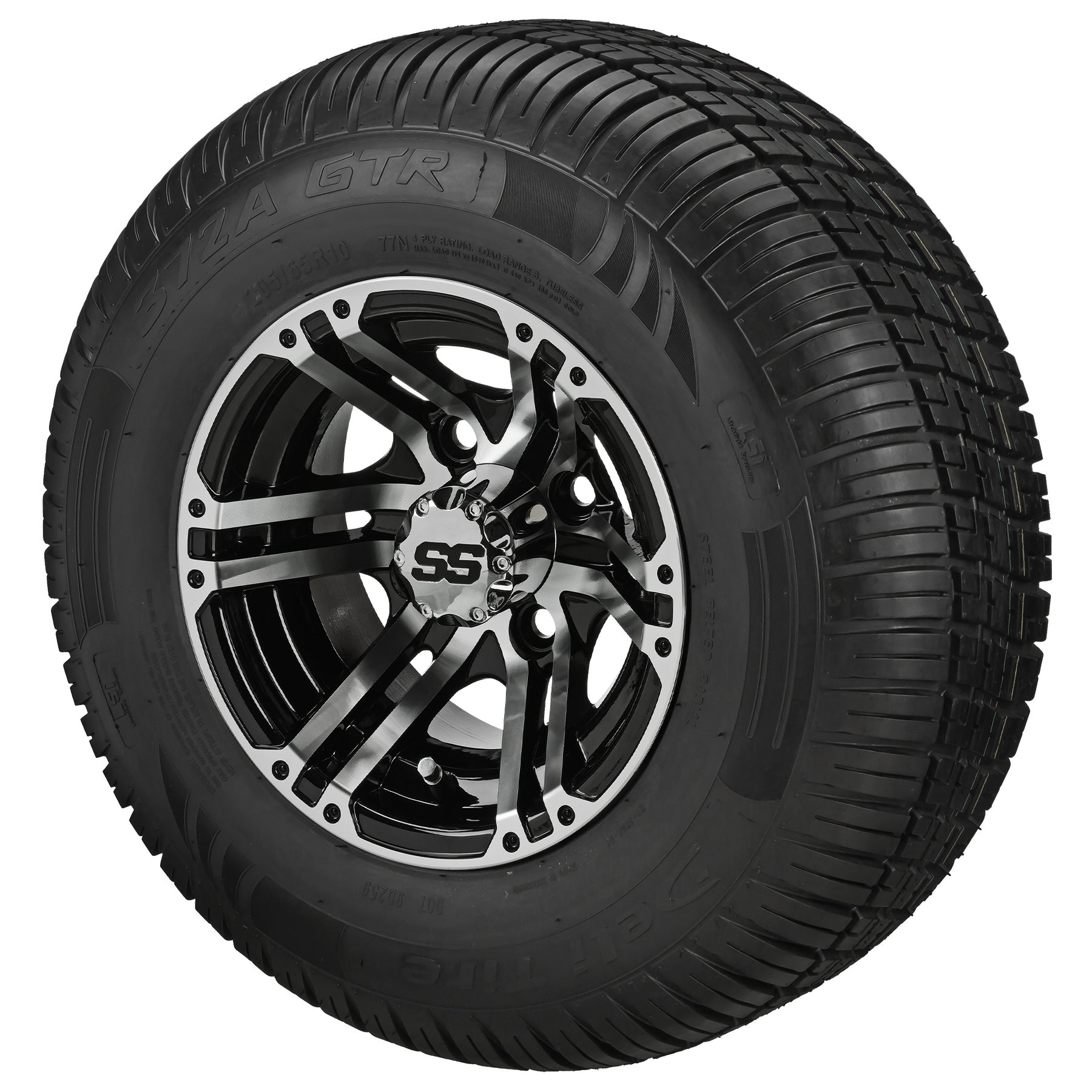 LSI 10' Yukon Black & Machined Wheel and Low Profile Tire Combo