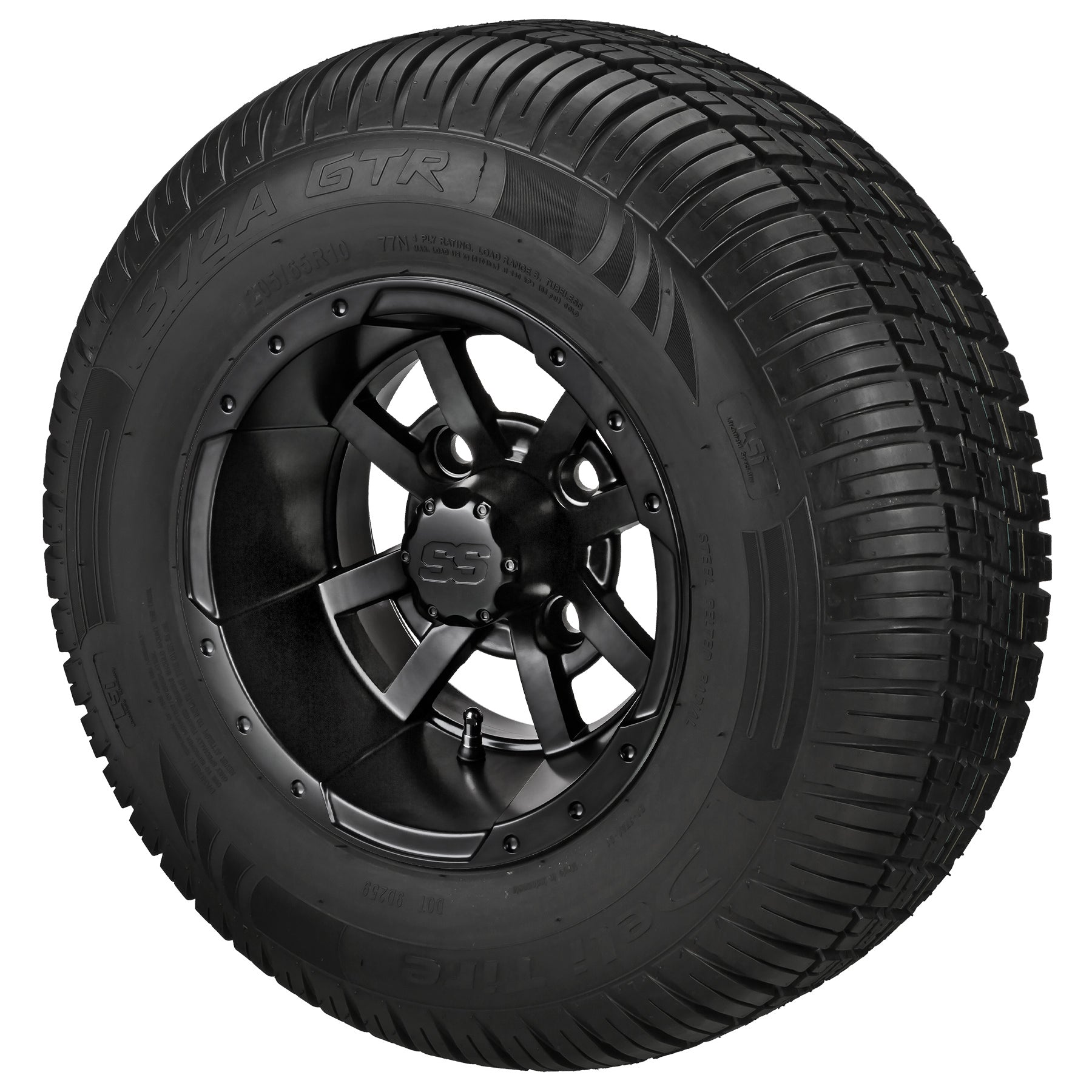 LSI 10' Maltese Cross Matte Black Wheel and Low Profile Tire Combo