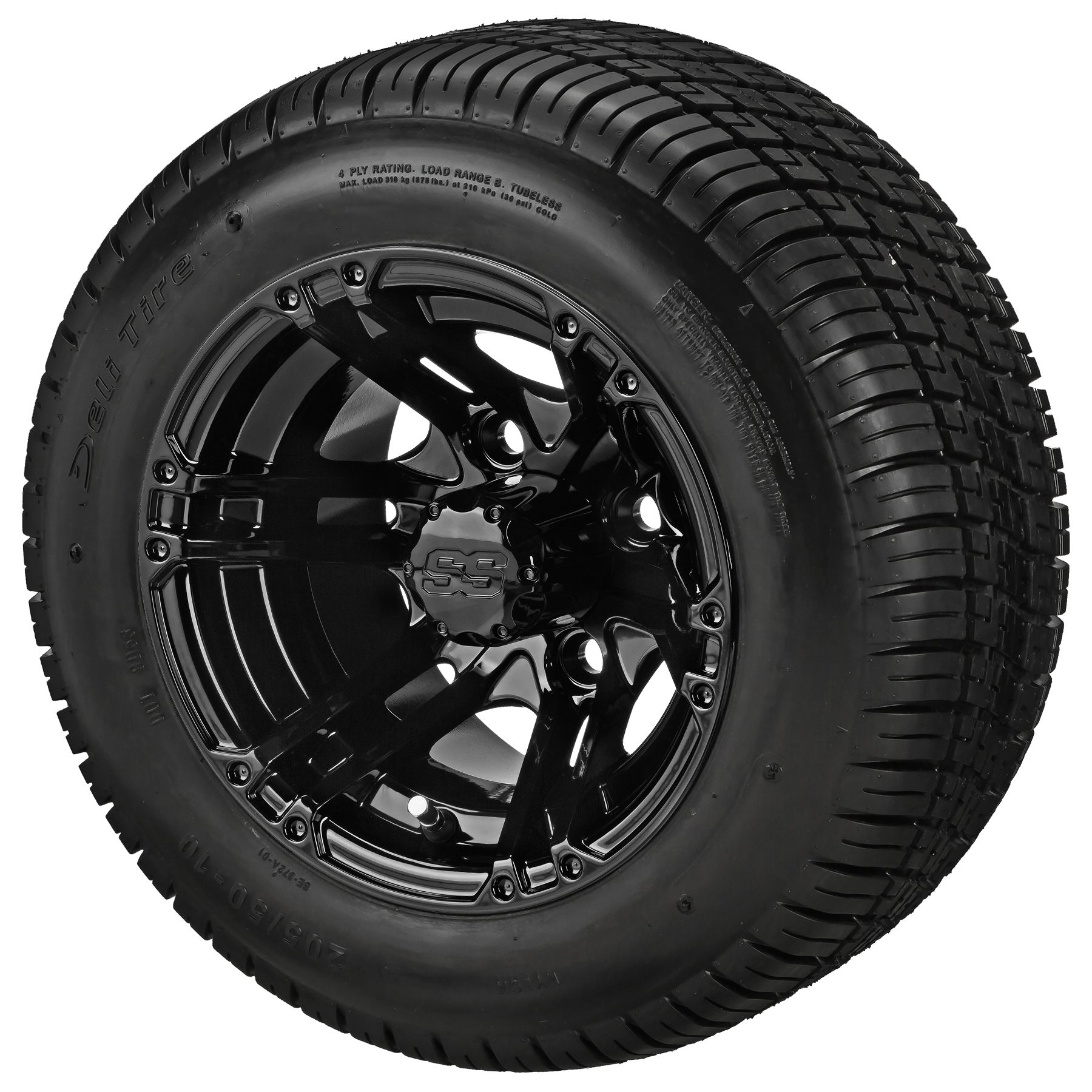LSI 10' Yukon Gloss Black Wheel and Low Profile Tire Combo