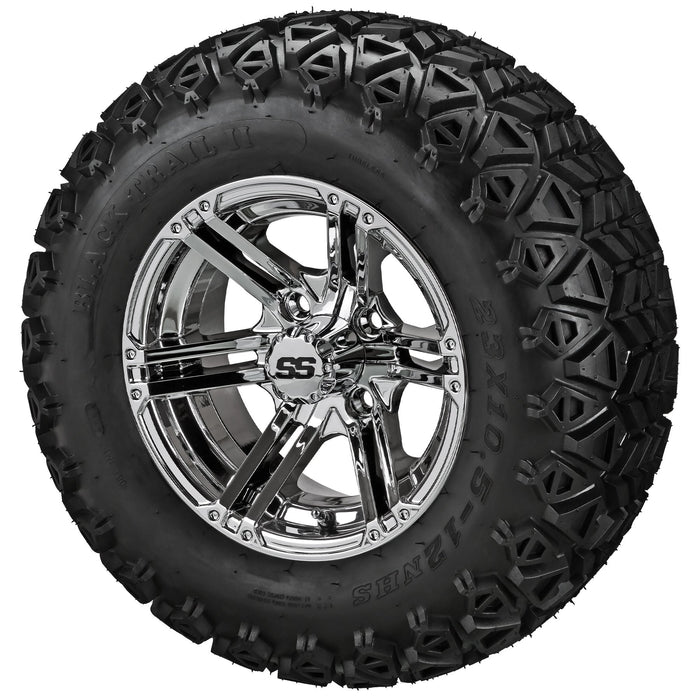LSI 12' Yukon Mirror Wheel and Lifted Tire Combo (Centered)