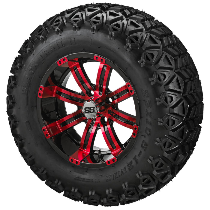 LSI 12' Casino Black & Red Wheel and Lifted Tire Combo