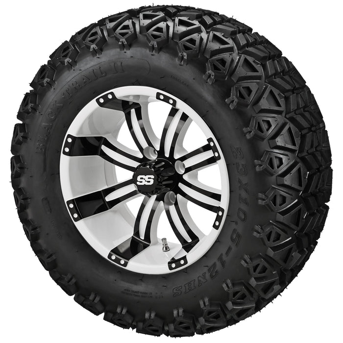 LSI 12' Casino White & Black Wheel and Lifted Tire Combo