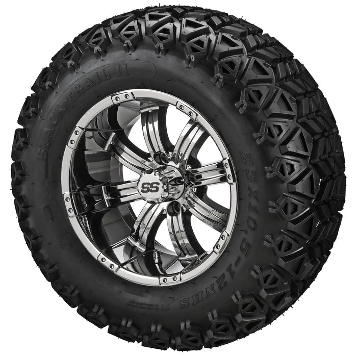 LSI 12' Casino Mirror Wheel and Lifted Tire Combo