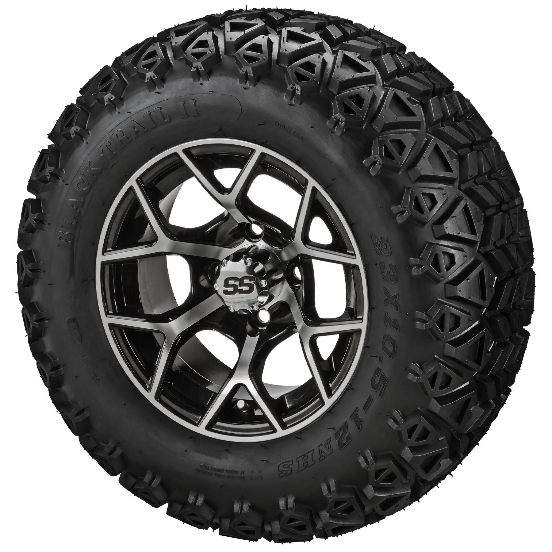 LSI 12' Ninja Black & Machined Wheel and Lifted Tire Combo