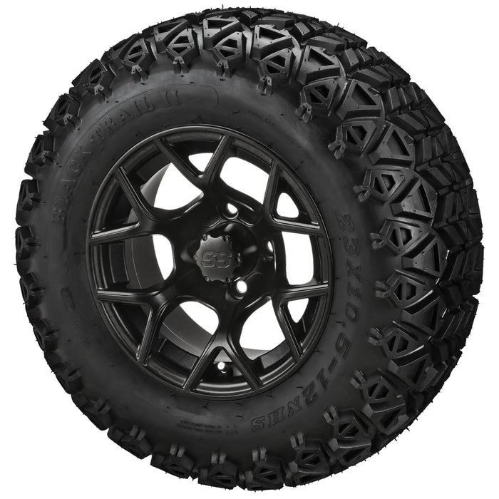 LSI 12' Ninja Matte Black Wheel and Lifted Tire Combo