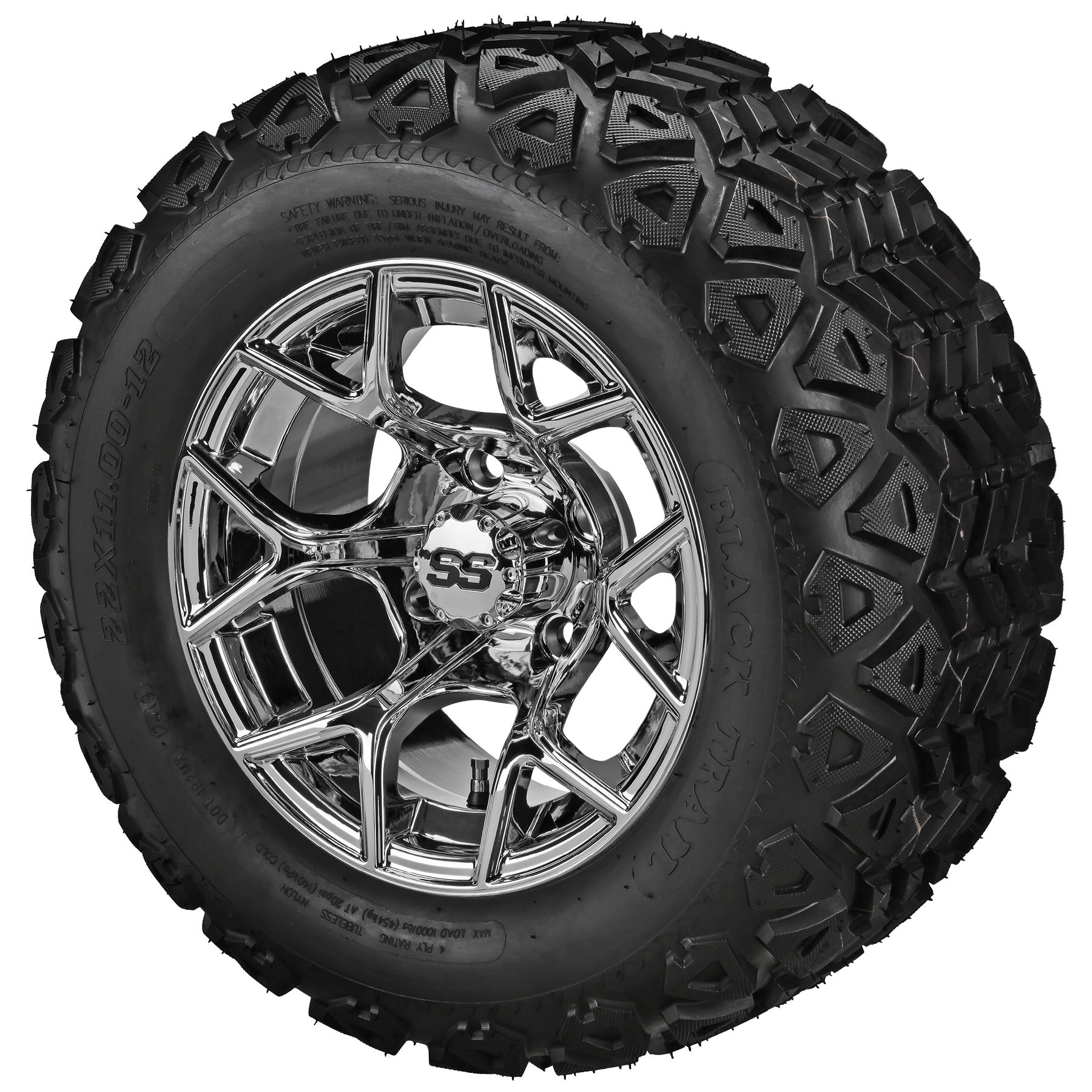 LSI 12' Ninja Mirror Wheel and Lifted Tire Combo