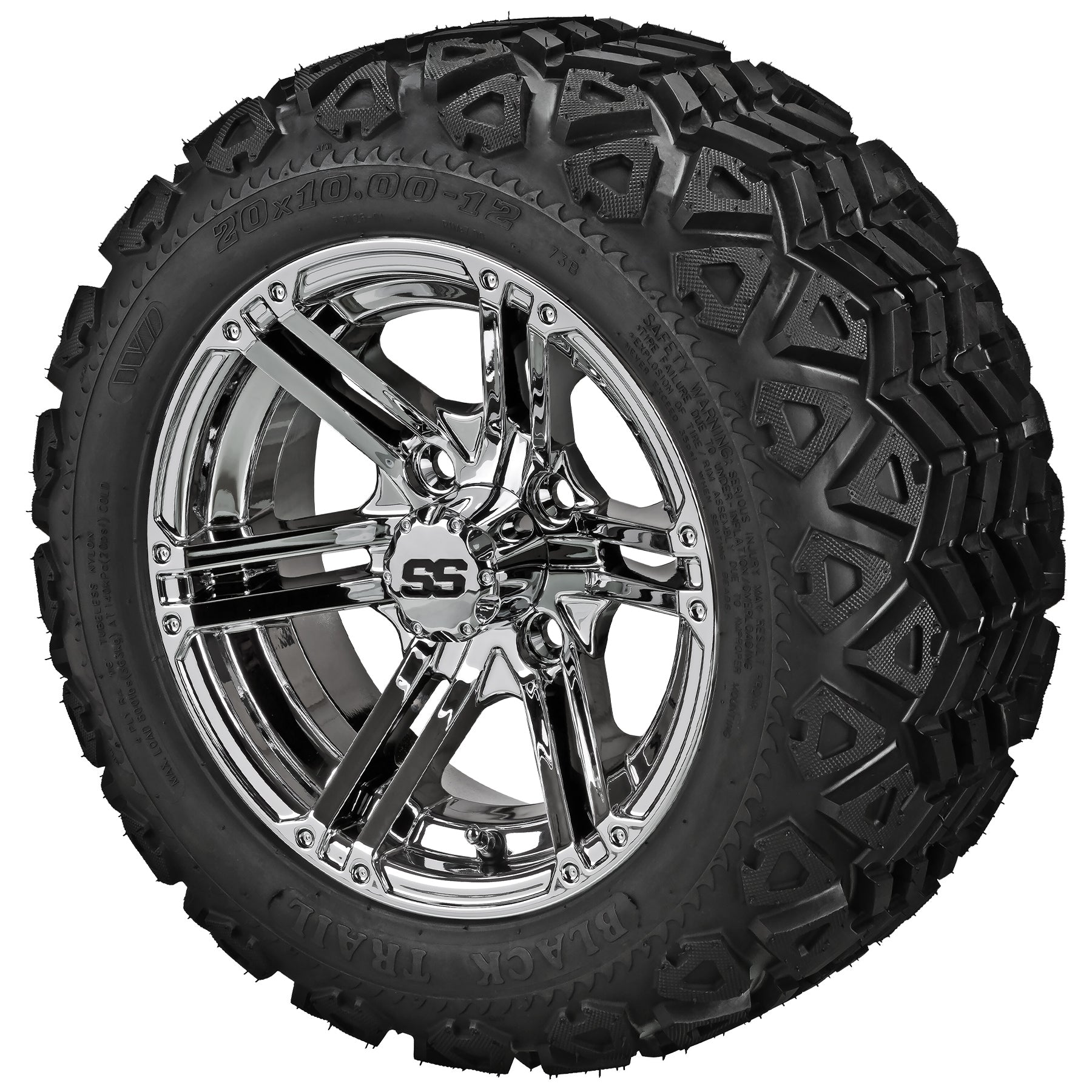 LSI 12' Yukon Mirror Wheel and Lifted Tire Combo