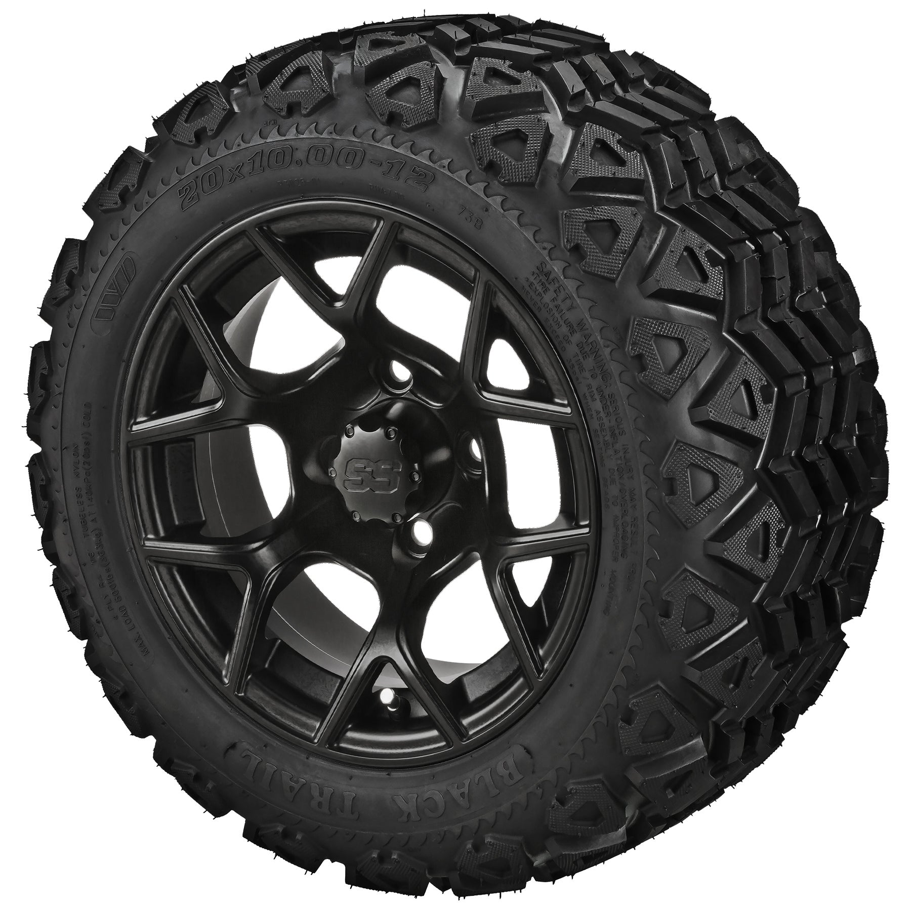 LSI 12' Ninja Matte Black Wheel and Lifted Tire Combo