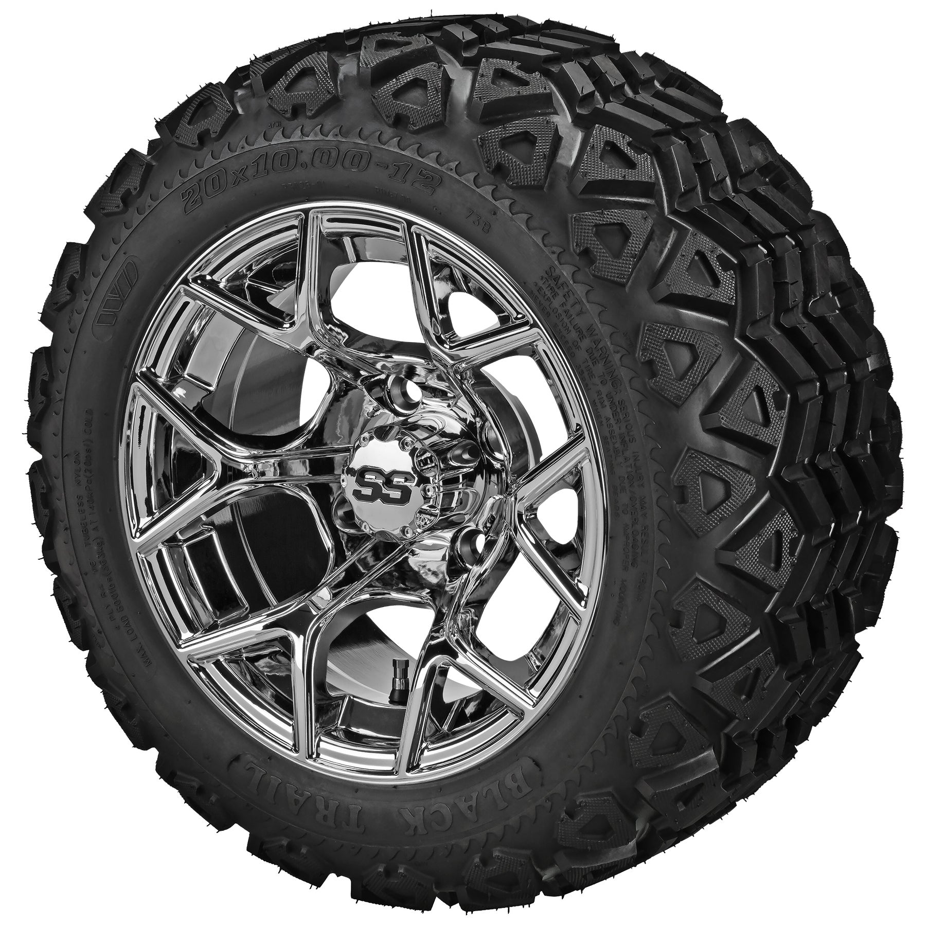 LSI 12' Ninja Mirror Wheel and Lifted Tire Combo