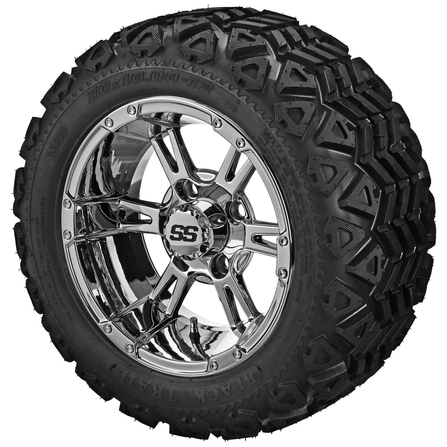 LSI 12' Raptor Mirror Wheel and Lifted Tire Combo